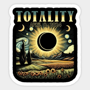 Solar Eclipse 2024 Totality April 8 Sticker